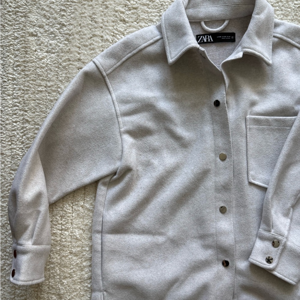 ZARA Gray Jacket with Relaxed Fit